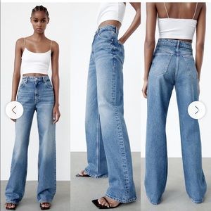 Zara Wide Leg Full Length Jeans